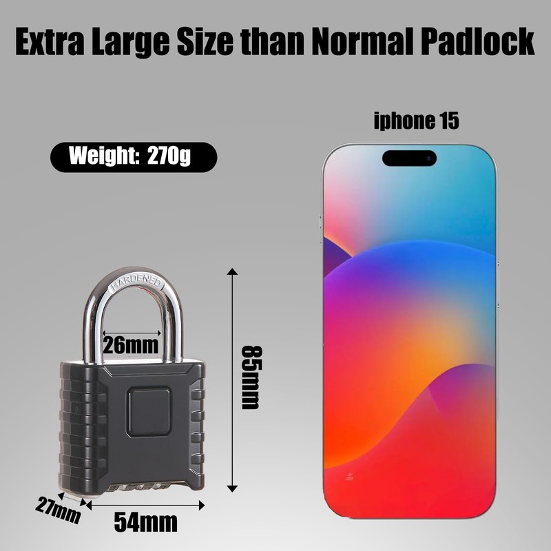 disecu® 1 Pack Large Heavy Duty 4 Digit Combination Lock,