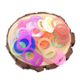 Sutoyuen 12Pcs Soft Silicone Baby Pacifier Clips Holders Silicone Adapter Pacifier Rings Infant Baby Pacifier Dummy Rings Mix 12 Colors