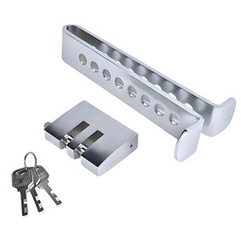 DXNQ Portable 8 Holes Brake Pedal Lock, Stainless Steel Auto Clutch Vehicle Security Protection Safety Lock, Car Accessories