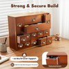 14-Drawer Apothecary Cabinet, Card Catalog Cabinet for Desktop Organizer