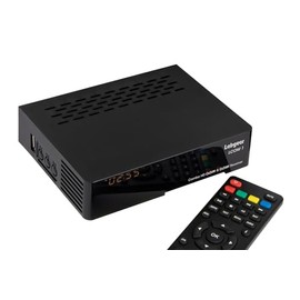 Freeview HD Receiver Combo Full HD Satellite & Terrestrial Receiver + USB Port Schedule HD Program Recorder, Labgear LCOM1 Compact TV Box with Remote Control