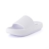 CUSHIONAIRE Women's Fame recovery cloud slide with +Comfort, White, 10