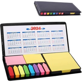 Sticky Notes Set, 2000 Pcs Colorful Self-Stick Memo Note Pads with Rectangular Notes Bookmarks and Memo Stickers Includes PU Box Perfect Office Home School and Meeting Gifts