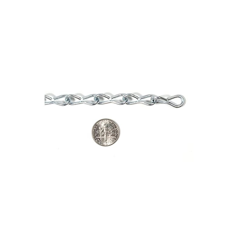 #14 x 15-FT Zinc-Plated Steel Jack Chain – Weldless Twist