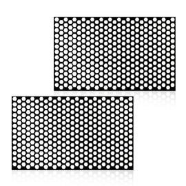 2PCS Car Rear Tail Light Lamp Stickers, 18.9"×11.8" Honeycomb Type Decal, Car DIY Self Adhesive Tint Film Sheet, Universal Car Accessories for Rear Light Cover Decoration (Black)