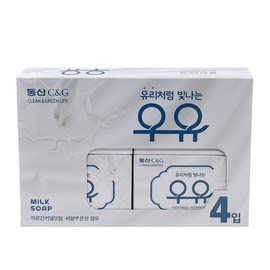 movables Dongsan Milk Soap 90g, 4 packs, 1 pack / 동산 우유비누 90g 4입 1개