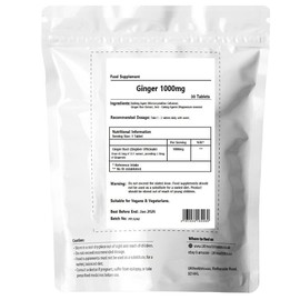 UKHealthHouse Ginger Root 1000mg Extract Tablets - Providing Gingerols & Shogaols UK Vegan High Potency Popular Ginger Supplement for Digestive Health (30 tabs)