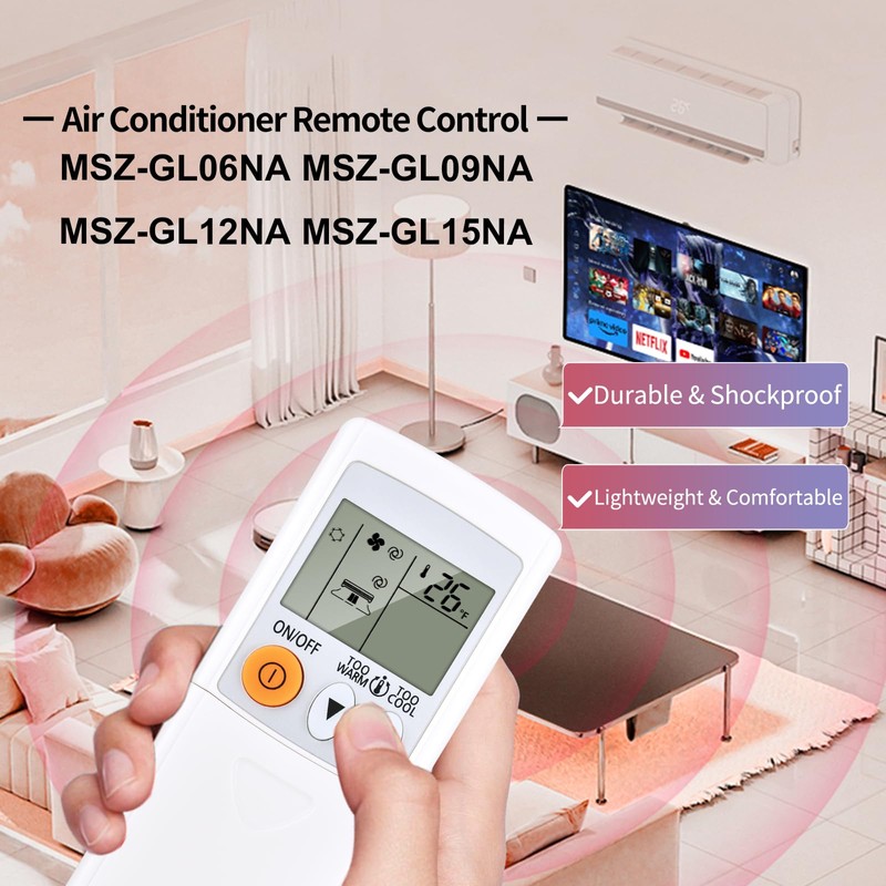 WDZP New Remote Control Replacement for Mitsubishi Electric Mr Slim