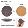 KEEPREAL 2 Pack Red Ladybugs Car Coasters for Drinks Absorbent,
