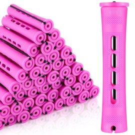 160 Pcs Perm Rods for Long Short Hair Plastic Rollers, Purple