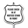 Please Check In At Hostess Stand At Front 12 inch