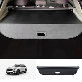 Okutech Black Retractable Cargo Cover Compatible with Mazda CX-70 CX70 2024 2025, Rear Cargo Privacy Screen Car Trunk Luggage Cargo Security Shade Shield (Carbon Fiber Style)