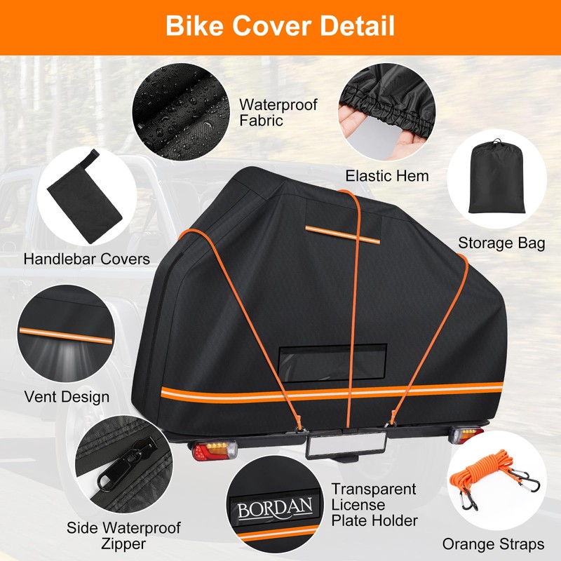 Bike Cover for 2 Bikes on Rack Bicycle Cover for