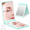 WOBSION Lighted Compact Mirror, Rechargeable Travel Makeup Mirror with Light,1x/3x