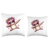 Sloth Heart Shape Sunglasses Dabbing Dance Lover Throw Pillow