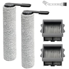 Replacement Parts for Tineco Floor One Stretch S6/Swithch S7 Stretch/S7 Stretch Ultra/Steam, i6 Stretch/i5 Stretch, Swithch S6 Stretch Lite/S9 Artist/S 7 Artist/Master, 2 Roller Brushes + 2 Filters