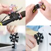 18-in-1 Snowflake Multi-tool, Stainless Steel Multifunctional Bicycle Tool, Card Keychain,