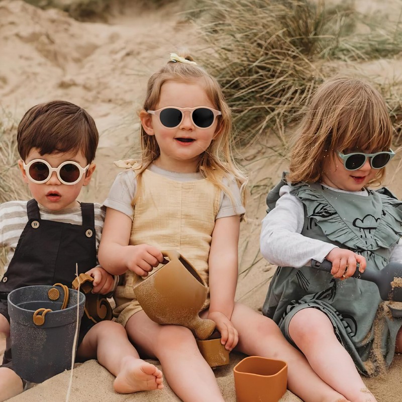 Baby Sunglasses, 2Pack Toddler Sunglasses with Strap for 3-24M, Polarized