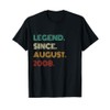 17 Years Old Legend Since August 2008 17th Birthday T-Shirt