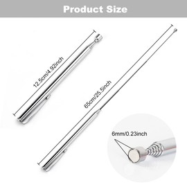 XAVSWRDE 4 PCS Telescopic Pick Up Tools Rod 2 LB Extendable Magnetic Handheld Stick Pen Portable Magnetic Retrieval Pen Magnet Handheld Tool Grabber with Clip for Pickup Screws Nuts, Extending to 65cm