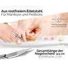 Professional Cuticle Scissors Curved Nail Scissor Set – Combination Set for Fingers