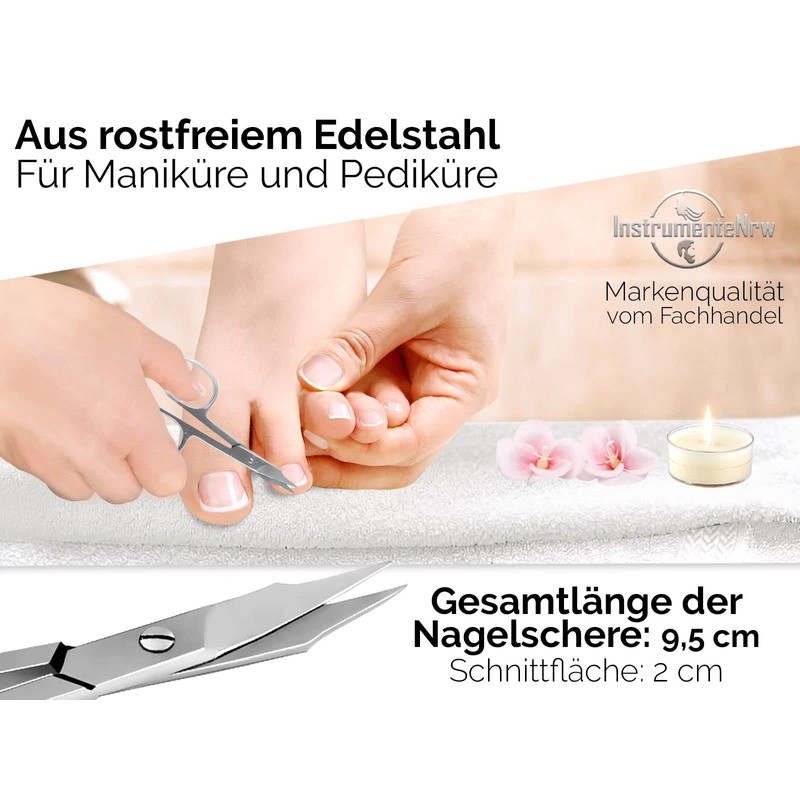 Professional Cuticle Scissors Curved Nail Scissor Set – Combination Set for Fingers