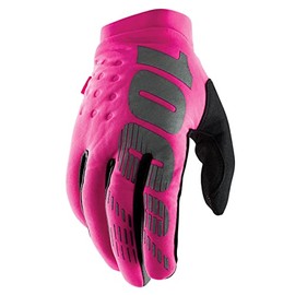 1 Brisker Women's Gloves Neon Pink/Black – L