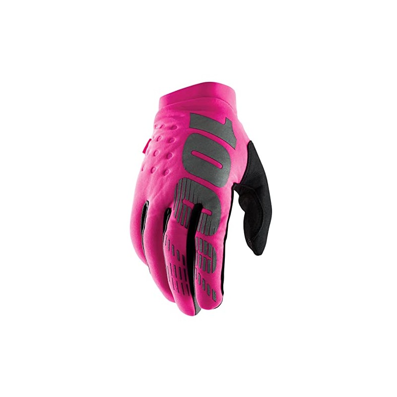 1 Brisker Women's Gloves Neon Pink/Black – L