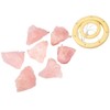 rockcloud Rose Quartz Raw Stones Wind Chime Home Garden Decoration