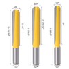 Bestgle 3pcs 1/2 Inch Shank Ball Nose Core Box Router