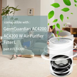 FLT4200 Filter for GermGuardian AC4200 AC4200w Air Purifier Filter L - Capable of Capturing Dust Smoke Pet Dander Used for Home & Office - 2 Packs