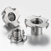 Wensilon 50pcs 3/8"-16 T-nut 304 stainless steel four-jaw - for
