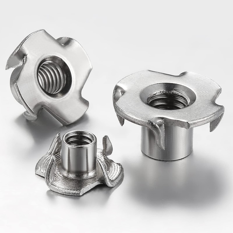 Wensilon 50pcs 3/8"-16 T-nut 304 stainless steel four-jaw - for