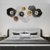 HAVFIFK Wall Decor,Modern Metal Flower Decoration Wall Art, 51" X