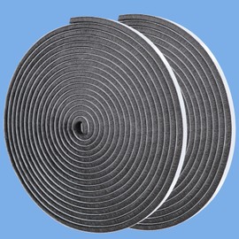 COUMENO 2Pack Weatherstripping Sealing Strip, Self Adhesive Door Window Weather Stripping,32.8FT Door Window Sealing for Weatherproofing Grey