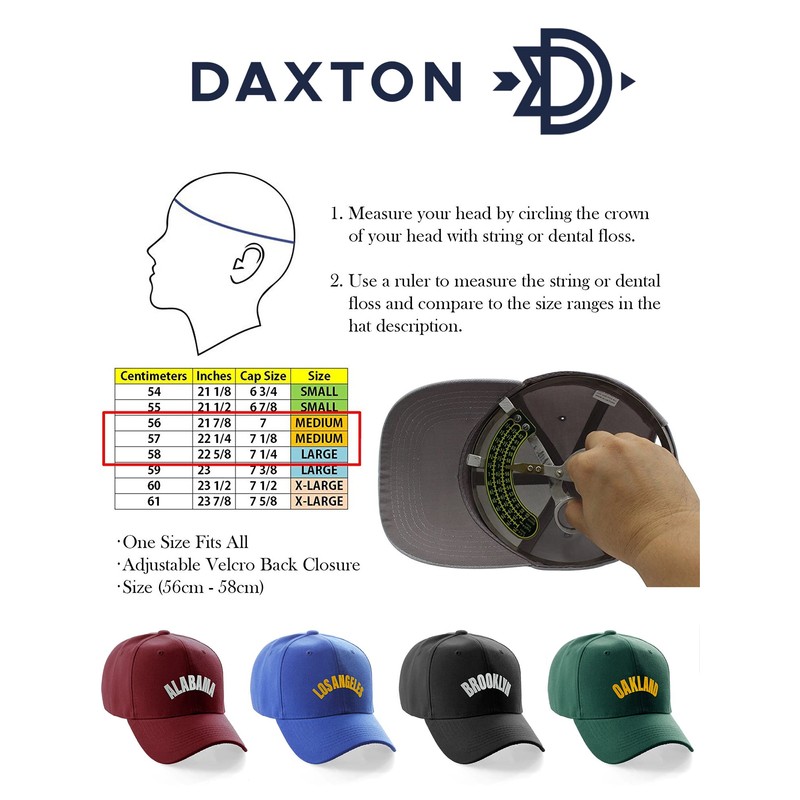 Daxton Classic Baseball Hat Custom A to Z Initial Team