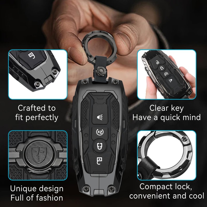 MAIKER Key Fob Cover for Ford Bronco 2021-2024 Metal Key