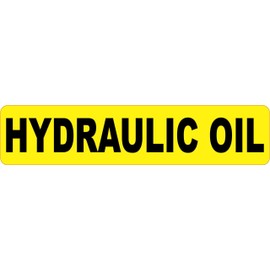 StickerTalk Hydraulic Oil Vinyl Sticker, 9 inches by 2 inches