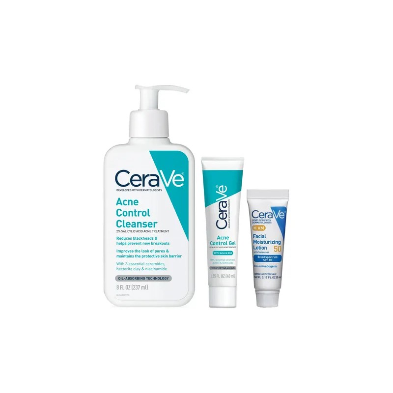 Cerave Acne Essentials Skincare Routine For Acne-prone Skin