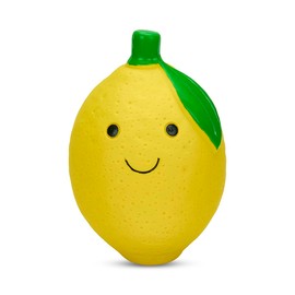 Petface Foodie Faces Latex Lemon Dog Toy with Built-In-Squeaker, Large (Pack of 1)
