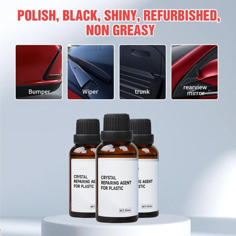 2Pcs Crystal Coating for Car Plastic Parts, Upgrade Refurbish Agent