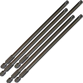 T30 x 6" Torx/Star Drive Quick Change Shank Bit for Screws and Fasteners Requiring T30 Size Long Bits (5 Pack)