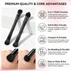2 Pcs Black Dual Ended Hairline Brushes with Sponge Tip