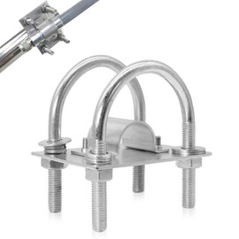 Mastschelle, Einstellbar U-Form Starlink Halterung Sonnenschirmhalter Klemmhalterung Antennenmast Rohrhalterung für Dachmontage Halterungen für satellitenschüssel halterung