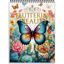 Libros para Colorear para Adultos Relájate, 24 Páginas Libros de Colorear Alivio del Estrés, Encuadernación en Espiral Libro Colorear, Impresión de una Cara para Relajación Regalo Mindfulness y Antiestrés