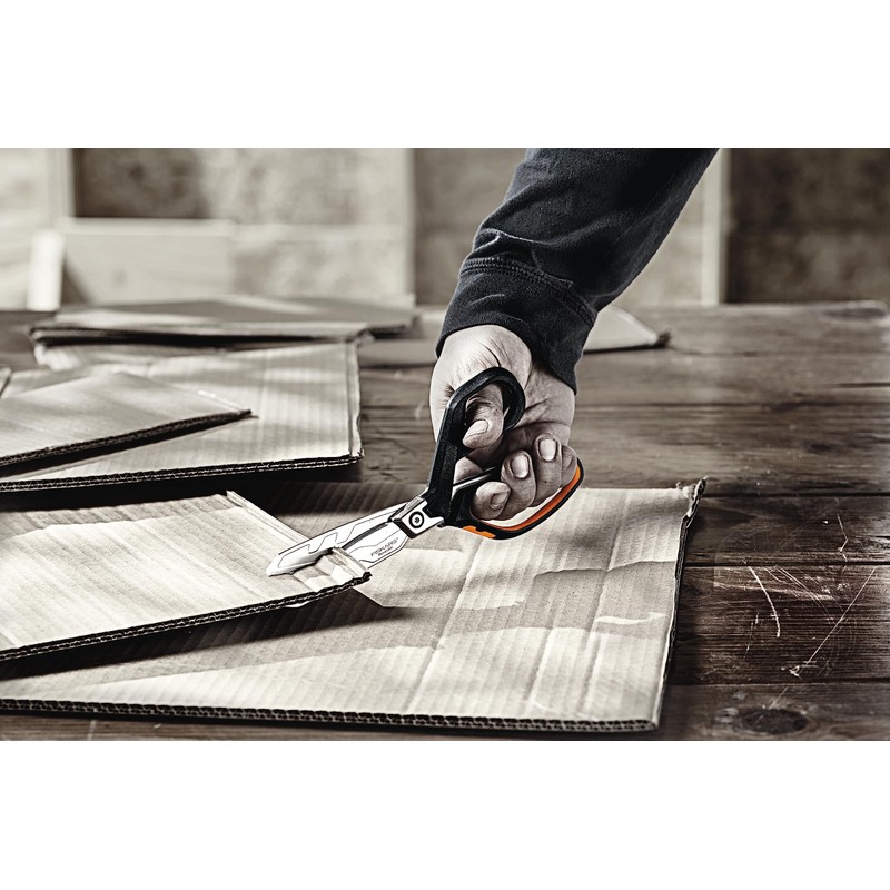 Fiskars PowerArc Heavy-Duty Scissors, Up to 30% More Power, Length