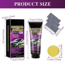 Nano Sparkle Cloth Car Scratch Remover Set, Nano Sparkle Cloth and Car Scratch Repair Paste, Magic Nano Sparkle Cleaning Cloth Car Scratch Remover for Deep Scratch Repair