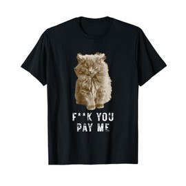 F U PAY ME Cat | Funny Gag Gift for Cat Lovers Men Women T-Shirt