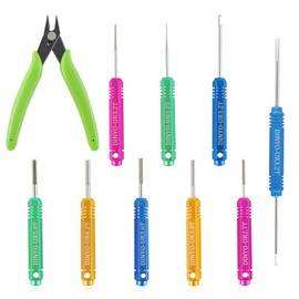 DINYO 10Pcs Pin Extractor Tools Terminal Removal Tool Kit, Automotive/Electrical Repair Pin Terminal Release Tool Kit Terminal Ejector Kit Depinning Tool for Most Harness Terminal & Connector Crimp