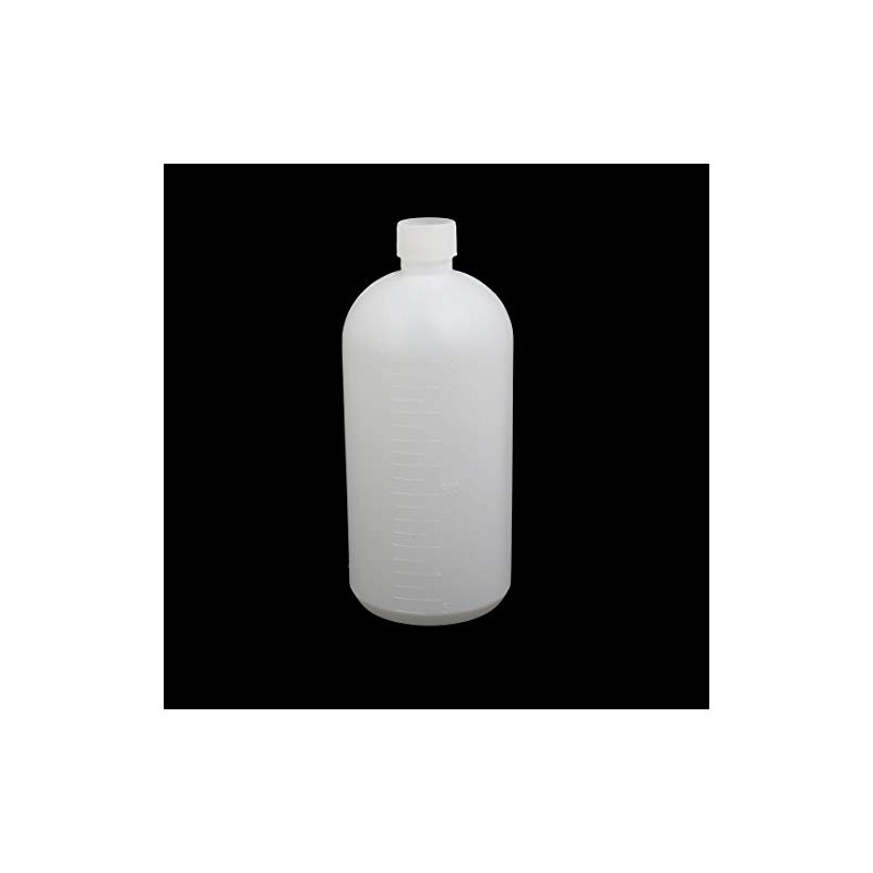 sourcing map 1L HDPE Plastic Clear White Narrow Mouth Liquid
